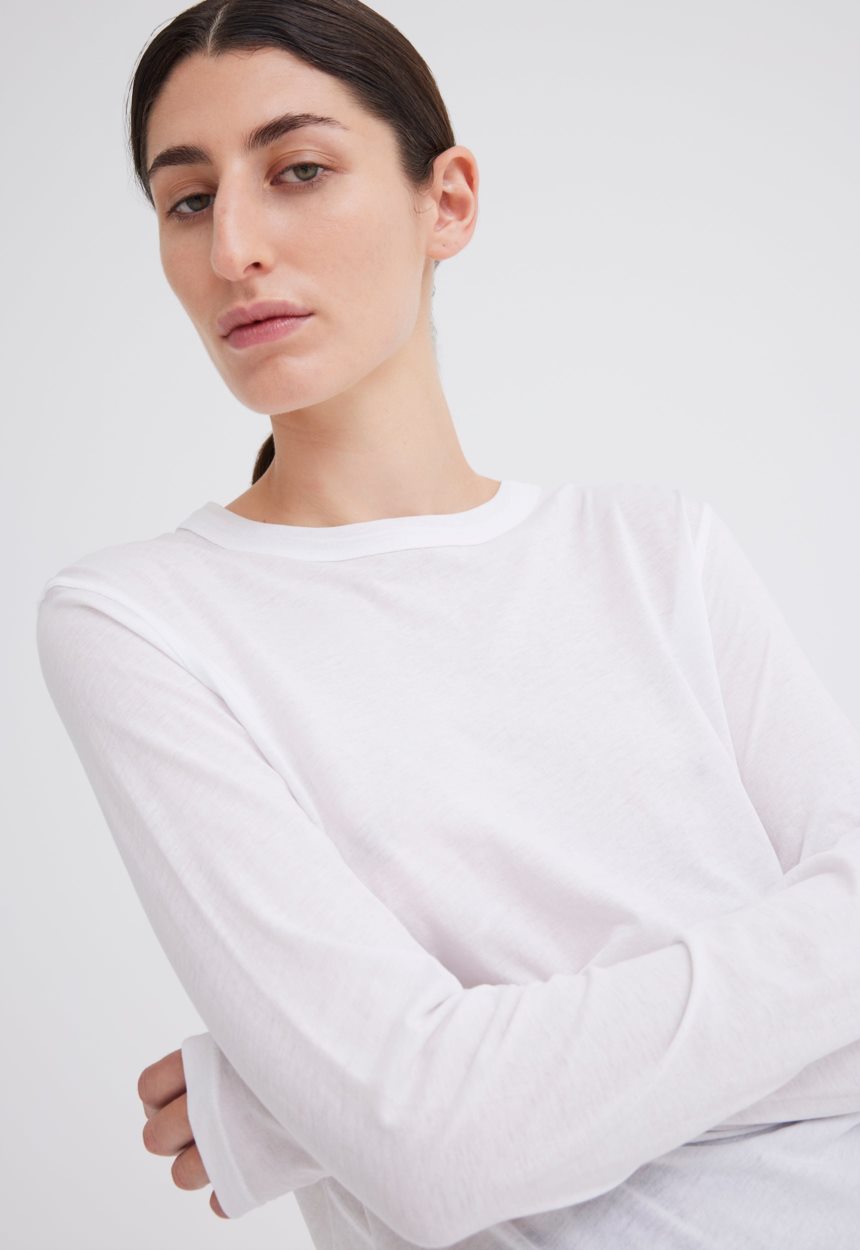 Jac + Jack Davies Long Sleeve Tee - White